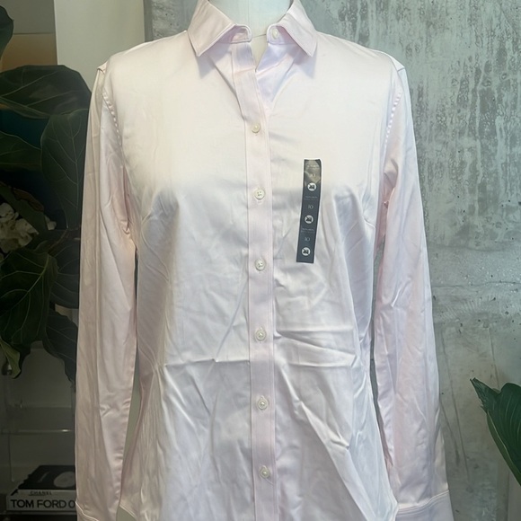 Banana Republic Tailored Fit Button Front Shirt Women’s Pink - Picture 4 of 9